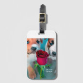 Puppy-Liebe-Gepäckmarke Gepäckanhänger (Vorderseite Vertikal)