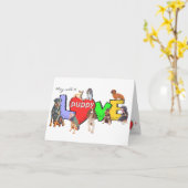 Puppy-Liebe-Karte mit mehreren Hunden Karte (Gelbe Blume)