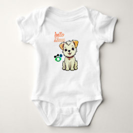 Puppy Liebe Liam Baby Bodysuit. Baby Strampler