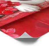 Puppy-Liebe mit anpassbarem Text Poster (Ecke)