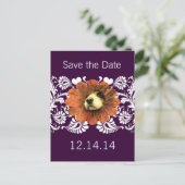 Puppy-Liebe-Peeking aus einer Blume Ankündigungspostkarte (Stehend Vorderseite)