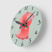 Puppy-Liebe Runde Wanduhr (Winkel)