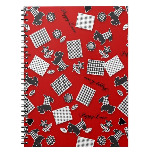 Puppy Liebe Scotty Terrier Red Notizblock (Vorderseite)