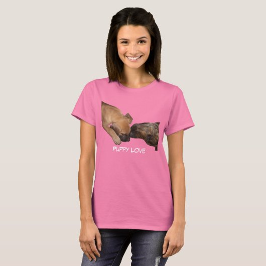 Puppy-Liebe-Shirt T-Shirt (Vorne ganz)