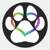 PUPPY LIEBE White Runder Aufkleber (Vorderseite)