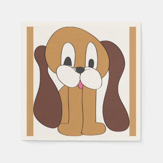PUPPY LONG EARS SERVIETTE (Vorderseite)