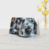 Puppy Look Greeting Karte (Gelbe Blume)