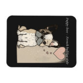 Puppy love - French bulldog style Magnet (Horizontal)