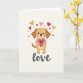 Puppy Love Heartfelt Card Karte (Gelbe Blume)