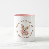 Puppy Love in Every Sip | Cute Dog Lover Mug Tasse (Zentrum)