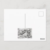 puppy love in gray postkarte (Rückseite)