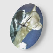 Puppy Love Wall Clock Große Wanduhr (Winkel)