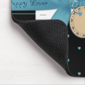Puppy Lover BLUE Computer Mouse Pad Mousepad (Ecke)