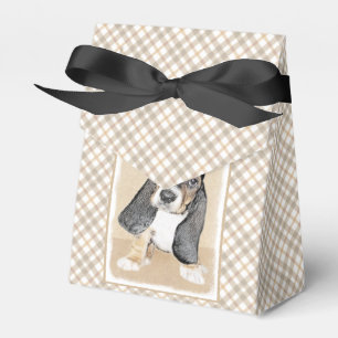 Puppy-Malerei im Basset-Hund - Original Hundeschic Geschenkschachtel