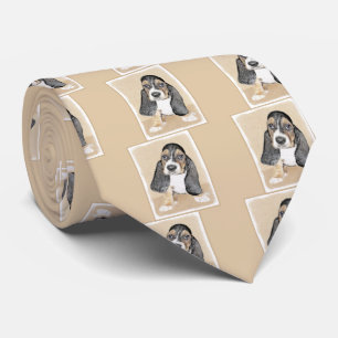 Puppy-Malerei im Basset-Hund - Original Hundeschic Krawatte