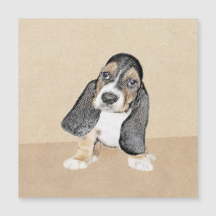Puppy-Malerei im Basset-Hund - Original Hundeschic Magnetkarte