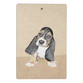 Puppy-Malerei im Basset-Hund - Original Hundeschic Mini Klemmbrett (Rückseite)