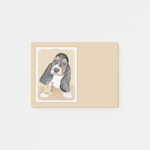 Puppy-Malerei im Basset-Hund - Original Hundeschic Post-it Klebezettel