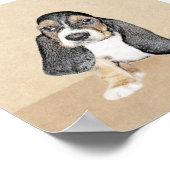 Puppy-Malerei im Basset-Hund - Original Hundeschic Poster (Ecke)