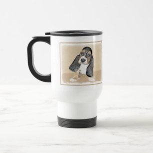 Puppy-Malerei im Basset-Hund - Original Hundeschic Reisebecher