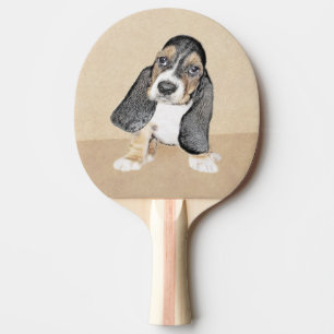 Puppy-Malerei im Basset-Hund - Original Hundeschic Tischtennis Schläger
