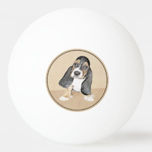Puppy-Malerei im Basset-Hund - Original Hundeschic Tischtennisball