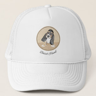 Puppy-Malerei im Basset-Hund - Original Hundeschic Truckerkappe