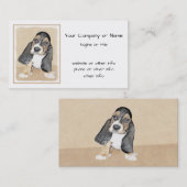 Puppy-Malerei im Basset-Hund - Original Hundeschic Visitenkarte (Vorne/Hinten)