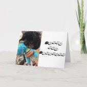 PUPPY MIT TOY SAGT, SIE WERDEN ****2**** KARTE (Vorderseite)