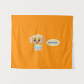 Puppy Orange Wandteppich (Vorderseite (Horizontal))