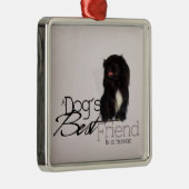 Puppy-Ornament Silbernes Ornament (Rechts)