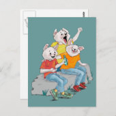 Puppy Pack Postkarte (Vorne/Hinten)