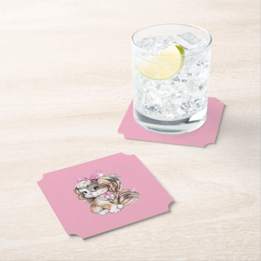 Puppy Paper Coaster Untersetzer (Vor Ort)