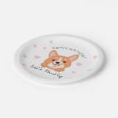 Puppy Paper Tellers Lasse Pawty Party Tableware Pappteller (Schrägansicht)