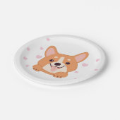 Puppy Paper Tellers Lasse Pawty Party Tableware Pappteller (Schrägansicht)