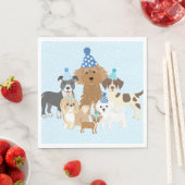 Puppy Party Blue Paper Plate for Kids Birthday  Serviette (Beispiel)