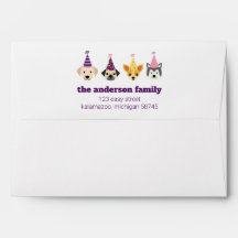 Puppy-Party Einladung-Umschlag, benutzerdefinierte