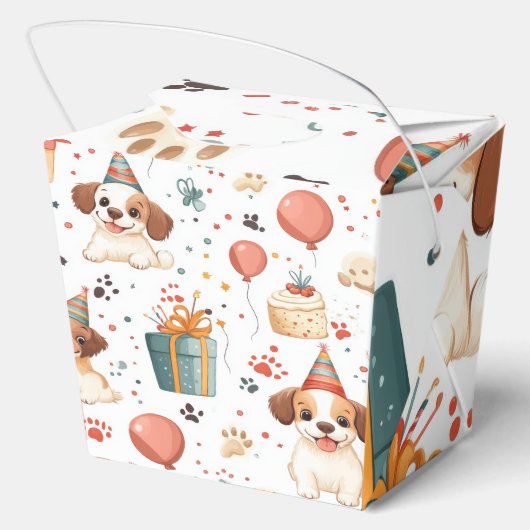 "Puppy Party Geschenkboxen" Geschenkschachtel (Rückseite)