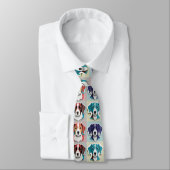 Puppy Pattern Neck Tie Krawatte (Gebunden)