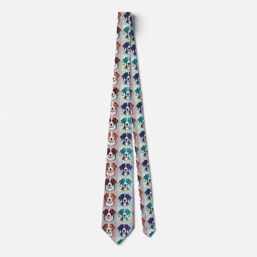 Puppy Pattern Neck Tie Krawatte (Vorderseite)