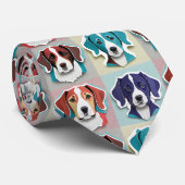 Puppy Pattern Neck Tie Krawatte (Gerollt)