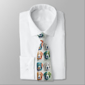 Puppy Pattern Neck Tie Krawatte (Gebunden)