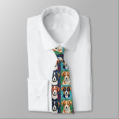 Puppy Pattern Neck Tie Krawatte (Gebunden)