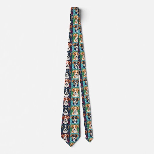 Puppy Pattern Neck Tie Krawatte (Vorderseite)