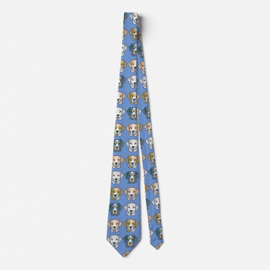 Puppy Pattern Neck Tie Krawatte (Vorderseite)