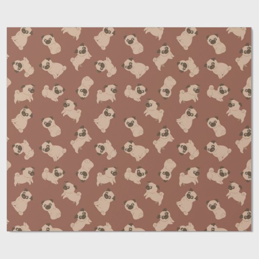 Puppy Pattern Wrapping Paper Geschenkpapier (Flach)
