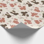 Puppy Pattern Wrapping Paper Geschenkpapier (Ecke)