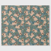 Puppy Pattern Wrapping Paper Geschenkpapier (Flach)