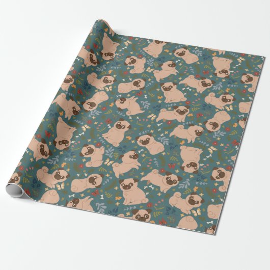 Puppy Pattern Wrapping Paper Geschenkpapier (Ungerollt)
