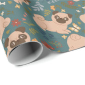 Puppy Pattern Wrapping Paper Geschenkpapier (Rolleneckpunkt)